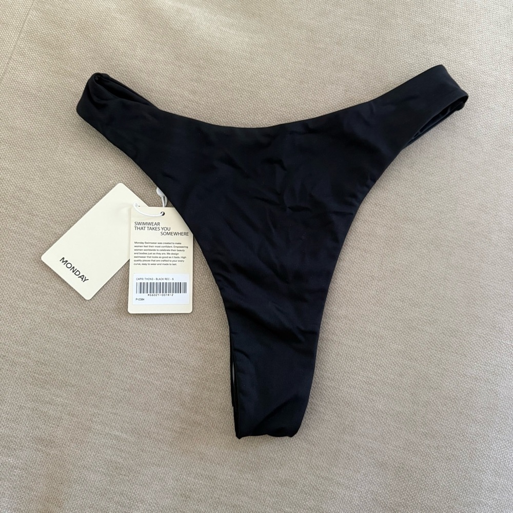 MONDAY Swimwear Black Bikini Bottom